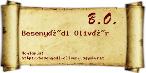 Besenyődi Olivér névjegykártya